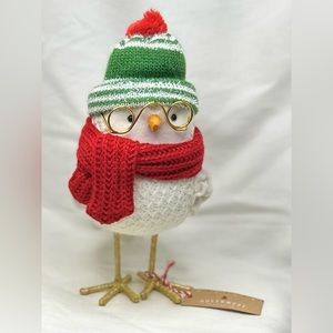 Festive 2017 Target Spritz Christmas Bird Figurine with Hat Scarf Glasses